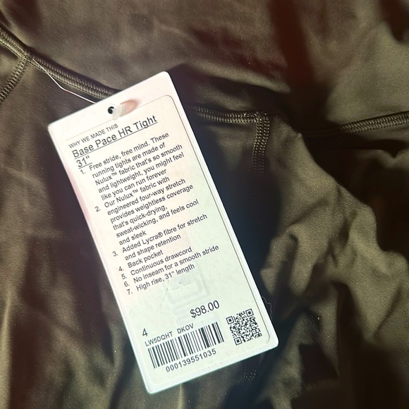 Lululemon Base Pace 31” High Rise Tight Dark Olive NWT - Picture 1 of 3